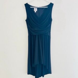 Vintage 90s Suzi Chin for Maggy Boutique Black High Low Midi Dress 10P